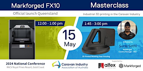 Imagem principal do evento Official Markforged FX10 launch at Caravan Industry Conference