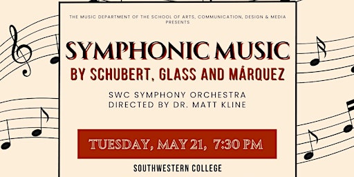 SYMPHONIC MUSIC BY SCHUBERT, GLASS AND MARQUEZ primary image