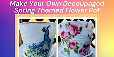 Imagen principal de Make Your Own Decoupaged Spring Themed Flower Pot