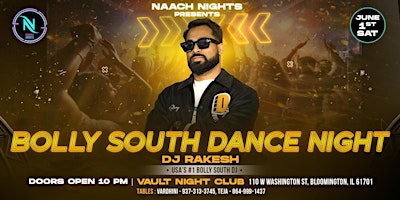 BOLLY SOUTH DANCE NIGHT with DJ RAKESH primary image