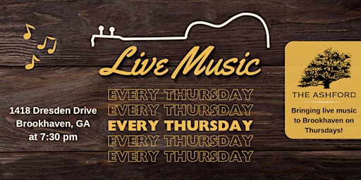 Primaire afbeelding van Live Music Thursdays at The Ashford in Brookhaven