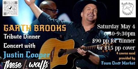 GARTH BROOKS tribute dinner concert with JUSTIN COOPER