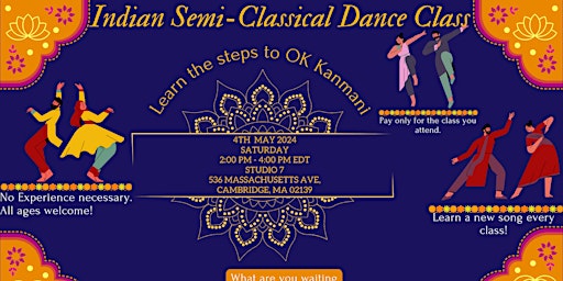 Primaire afbeelding van Indian Semi-Classical Dance Class for Beginners