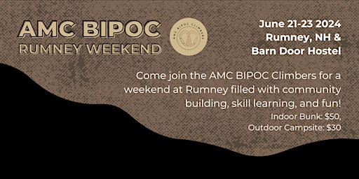 Imagem principal do evento 2024 BIPOC Rumney Climbing Weekend
