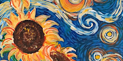 Primaire afbeelding van Starry Sunflowers - Paint and Sip by Classpop!™