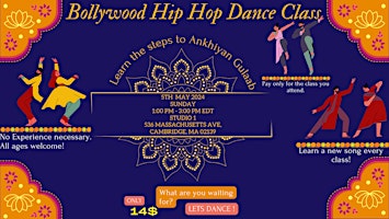 Primaire afbeelding van Bollywood Hip Hop for Beginners -  Dance Class (On Akhiyaan Gulaab)