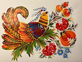 Imagem principal de Mother's Day Painting Workshop - Create a Unique Bird in Ukrainian Folk Art Petrykivka Style