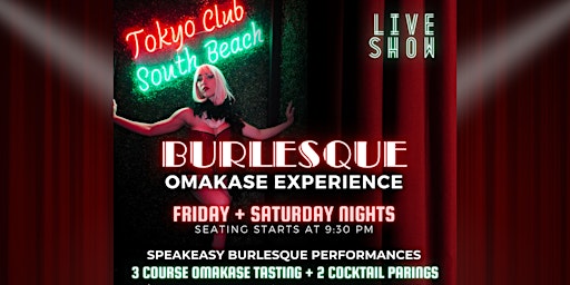Burlesque Omakase Experience at Tokyo Club South Beach primary image