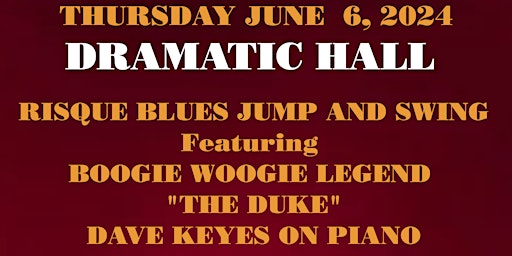 Imagen principal de Risque Blues, Swing and Jump Night at Club Oz @ Dramatic Hall