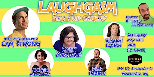 Imagem principal de Laughgasm Stand Up Comedy at Underbar with Cam Strong!