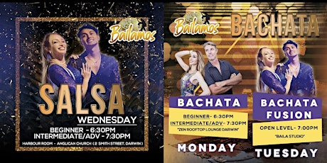 NEW TERM Bachata & salsa Classes Darwin