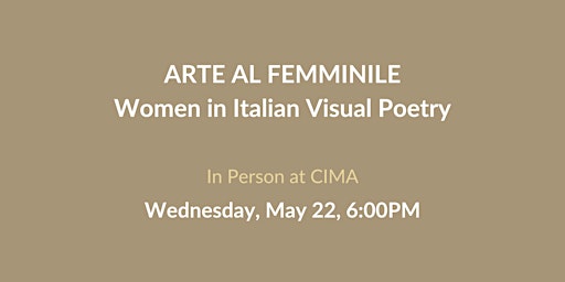 Imagen principal de Arte al Femminile: Women in Italian Visual Poetry