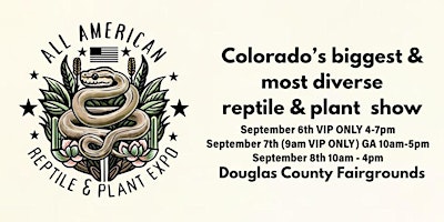 Imagem principal do evento All American Reptile and Plant Expo Denver - Castle Rock