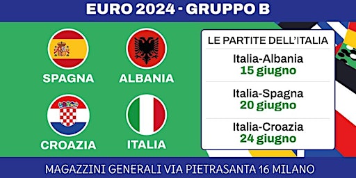 Imagem principal do evento MAXISCHERMO ITALIA EUROPEI 2024-1000 posti|3 partite Gruppo B +393382724181