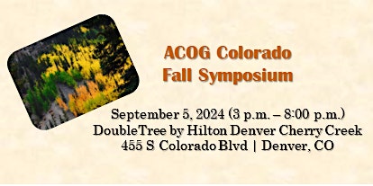 Image principale de ACOG Colorado Fall Symposium 2024