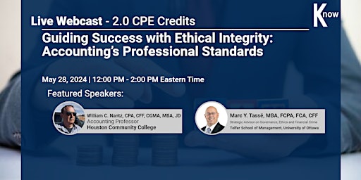 Primaire afbeelding van LIVE Webinar - Ethical Integrity: Accounting’s Professional Standards