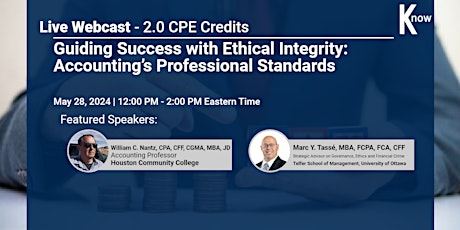 LIVE Webinar - Ethical Integrity: Accounting’s Professional Standards