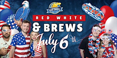 Image principale de Red, White, and Brews ~ Independence Day Themed Bar Crawl ~ Savannah, GA.