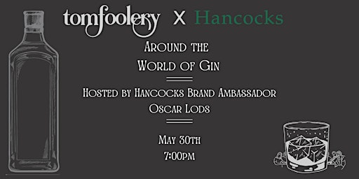 Around the World Gin Tasting Event at Tomfoolery Cocktail Bar