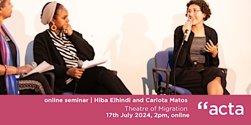 Primaire afbeelding van Online Seminar | Hiba Elhindi and Carlota Matos