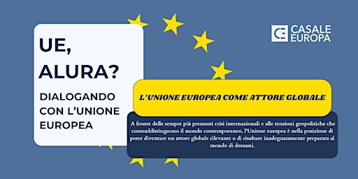 Imagem principal do evento L'Unione europea come attore globale