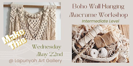 Boho Macrame Wall Hanging Workshop