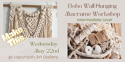 Hauptbild für Boho Macrame Wall Hanging Workshop