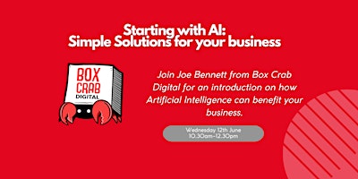 Imagem principal do evento Starting with AI: Simple Solutions for your Business