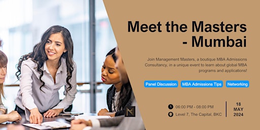Imagen principal de Meet The Masters Mumbai - MBA Admissions Networking Event