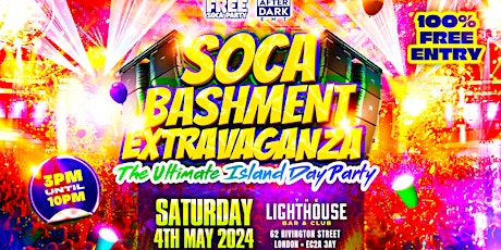 Soca Bashment Extravaganza: The Ultimate Island Day Party! 100% FREE ENTRY