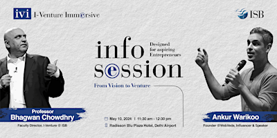Hauptbild für I-Venture Immersive (ivi) Inaugural Info Session in Delhi - May 10th, 2024
