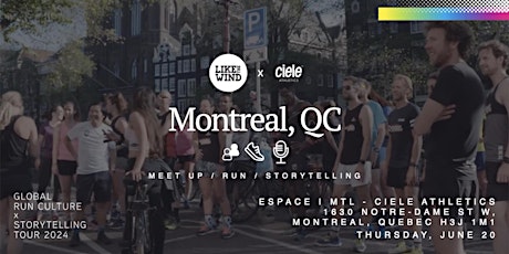 Montreal: Global Run Culture & Storytelling Event  primärbild