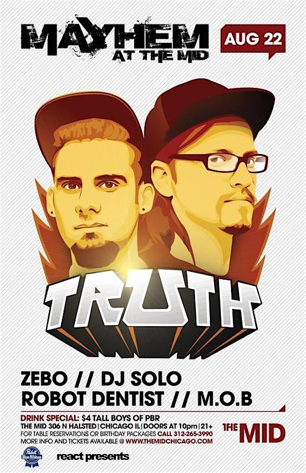 Truth-DJ Solo-M.O.B-Robot Dentist-Zebo