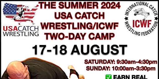 Primaire afbeelding van THE SUMMER 2024 USA CATCH WRESTLING/ICWF TWO-DAY CAMP!