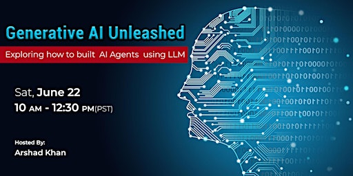 "Generative AI Unleashed: Exploring how to build AI Agents using LLM,"  primärbild