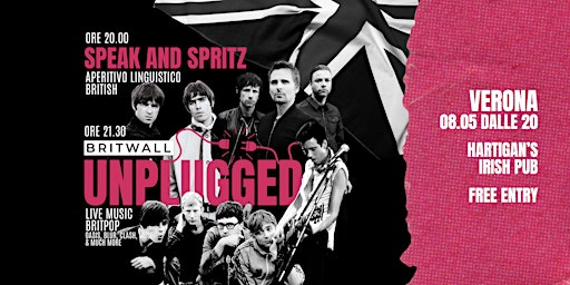 Image principale de BRITWALL UNPLUGGED | APERITIVO LINGUISTICO BRITISH + BRITPOP LIVE MUSIC