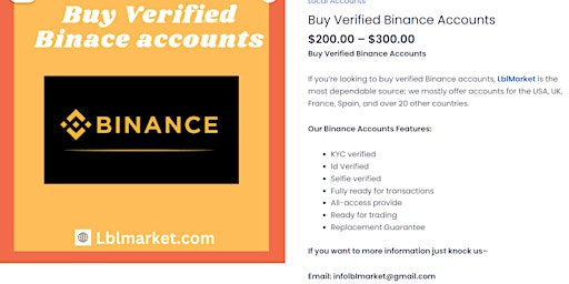 Top 5 Sites to GET Verified Binance Accounts (personal ... primary image