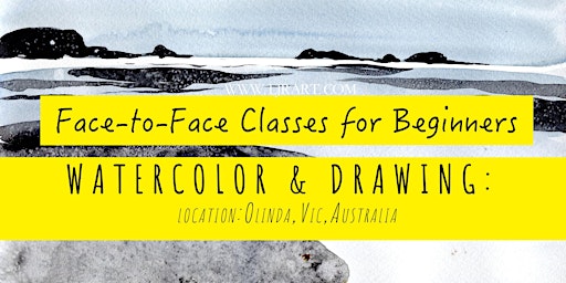 Primaire afbeelding van Watercolor & Drawing Face-to-Face Classes for Beginners