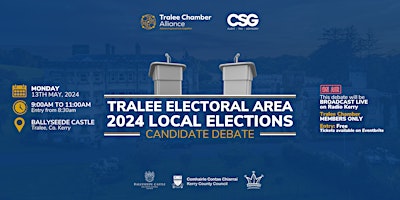 Imagem principal do evento Tralee Electoral Area 2024 Local Elections Candidate Debate