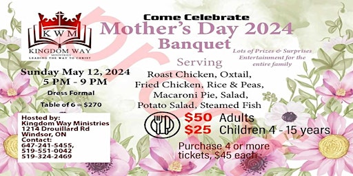 Imagem principal do evento Mother's Day Banquet