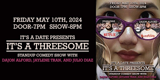 Imagem principal do evento “It’s A Threesome” - A Special Standup Comedy Show