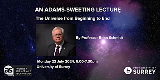 Imagem principal do evento Adams-Sweeting Lecture by Professor Brian Schmidt
