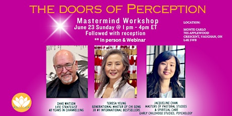 Doors of Perception MasterMind Seminar (In person/online webinar)