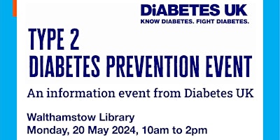 Hauptbild für Type 2 Diabetes Prevention Event at Walthamstow Library