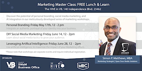 Master Class, Lunch & Learn: Personal Branding, DIY Social Media, and AI