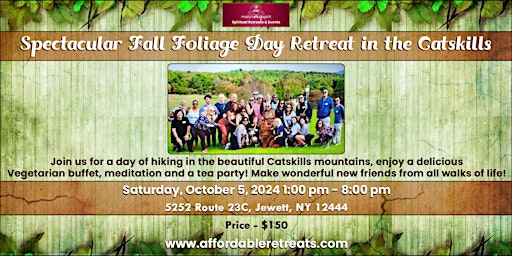 Image principale de Spectacular Fall Foliage Day Retreat in the Catskills
