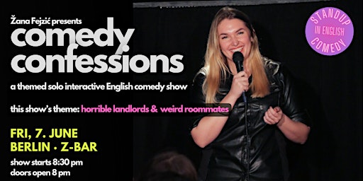 Imagem principal do evento Comedy Confessions: An Interactive English Comedy Show (Berlin)