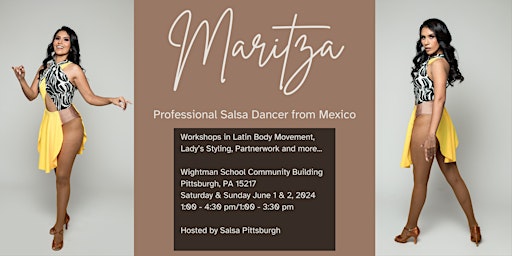 Imagem principal de Latin Body Movement/Styling/Footwork Workshops with Maritza from Mexico