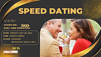 Imagen principal de Speed Dating in ORLEANS| AGE 50+ | Host By Love Connect