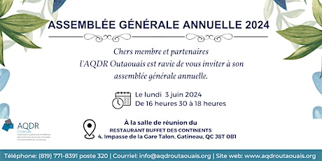 Assemblé générale annuelle 2024 de l'AQDR Outaouais